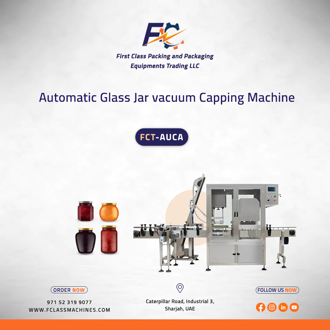 Automatic Glass Jar vacuum Capping Machine In Dubai