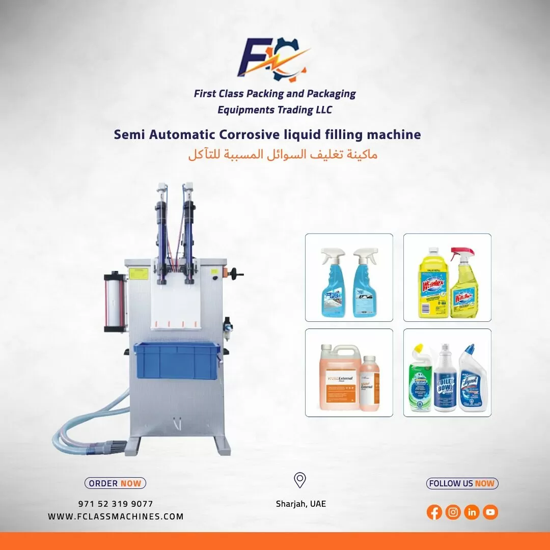 Semi Automatic Corrosive Liquid Filling Machine In Dubai