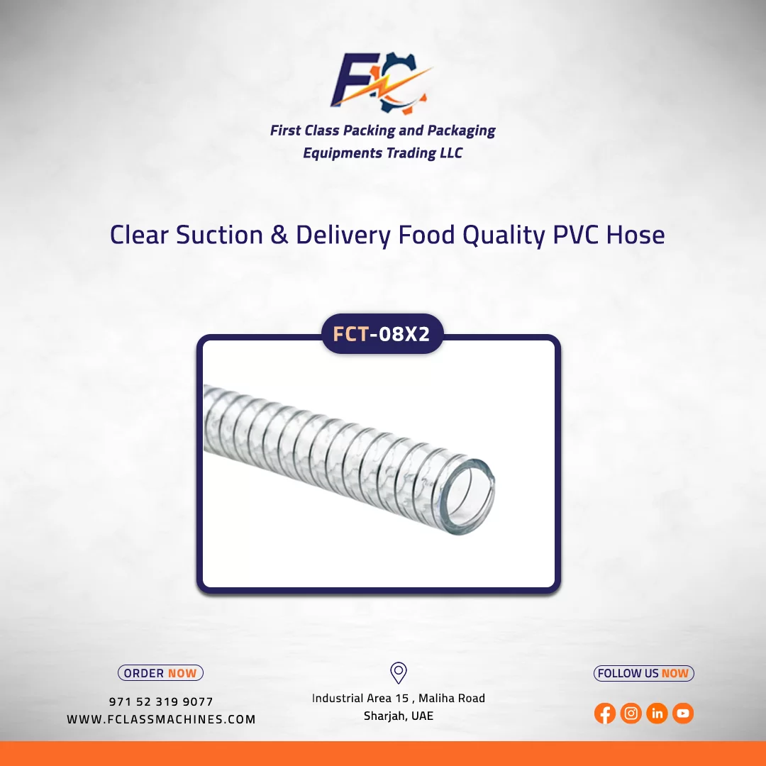 Clear Suction & Delivery Food Quality PVC Hose In Dubai