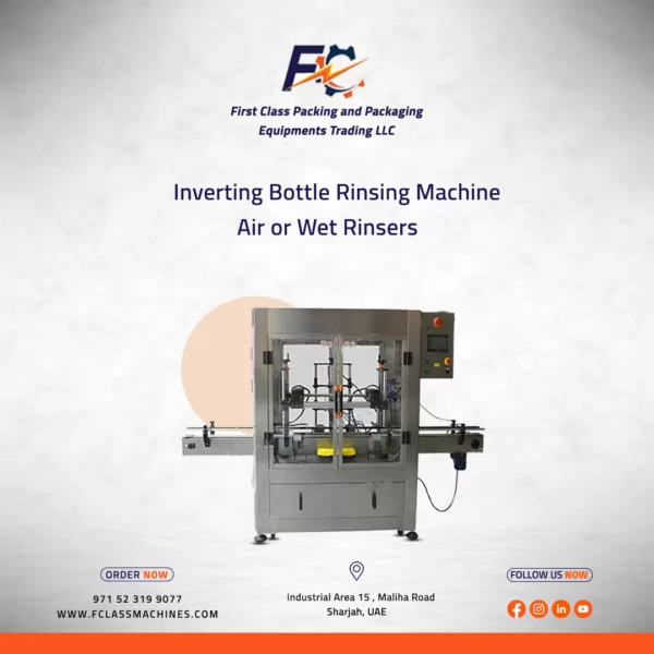 Inverting Bottle Rinsing Machine ( Air or Wet Rinsers ) In Dubai